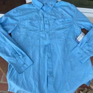 NWT Gillz Shirt Mens Medium Vented Button Up Fishing Long Sleeve Lightweight